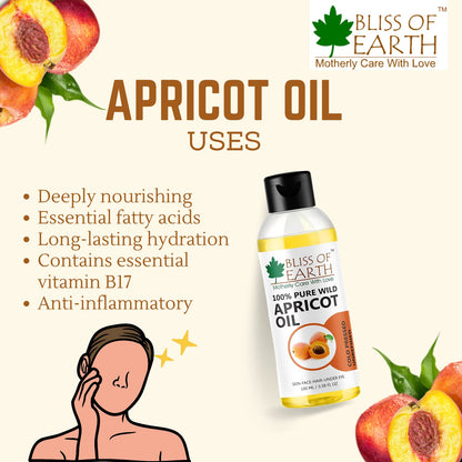 Bliss of Earth™ Wildcrafted Himalayan Apricot Oil Coldpressed & Unrefined (100 ML)