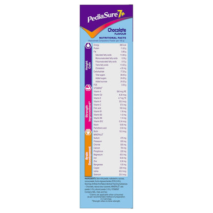 PediaSure 7+ Specialized Nutrition Drink Powder 400 Grams,Premium Chocolate Flavour With Oats & Almonds,For Growing Children,Supports Height Gain,Muscle Strength &Brain Development,1 Count