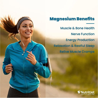 NutritJet Magnesium Glycinate 550mg – 120 Veg Capsules | High Absorption Chelated Magnesium for Sleep, Muscle Cramps, Relaxation & Nerve Health | Gentle on Stomach