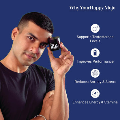 YourHappyLife MOJO Testosterone Supplement for Men with Premium Natural Stamina Amplifier and Fenugreek, L-Arginine & Tribulus for Performance Support, Muscle Recovery & Stamina (30 X 2 Capsules)
