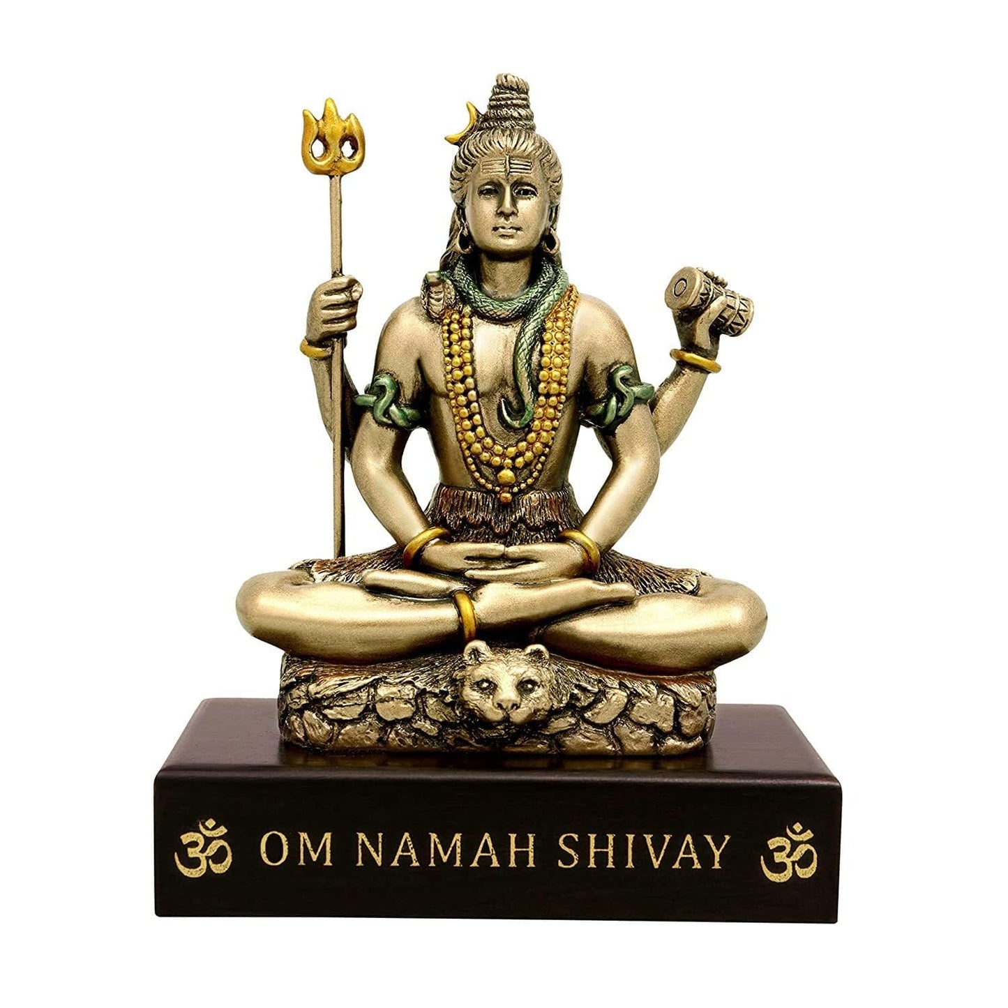 eCraftIndia Resin Lord Shiva Idol for Home Temple Car Dashboard Pooja Puja Room | Om Namah Shivaya Lord Shiva Statue Murti God Idol Showpiece