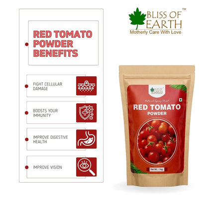 Bliss of Earth Tomato Powder Natural Spray Dried Great For Instant Tomato Soup | Tomato Juice | Ketchup | Seasoning 200gm