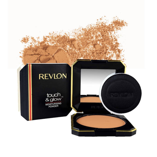 REVLON Touch And Glow Moisturising Compact For Women, All Skin Powder - Caramel Matte (12g)