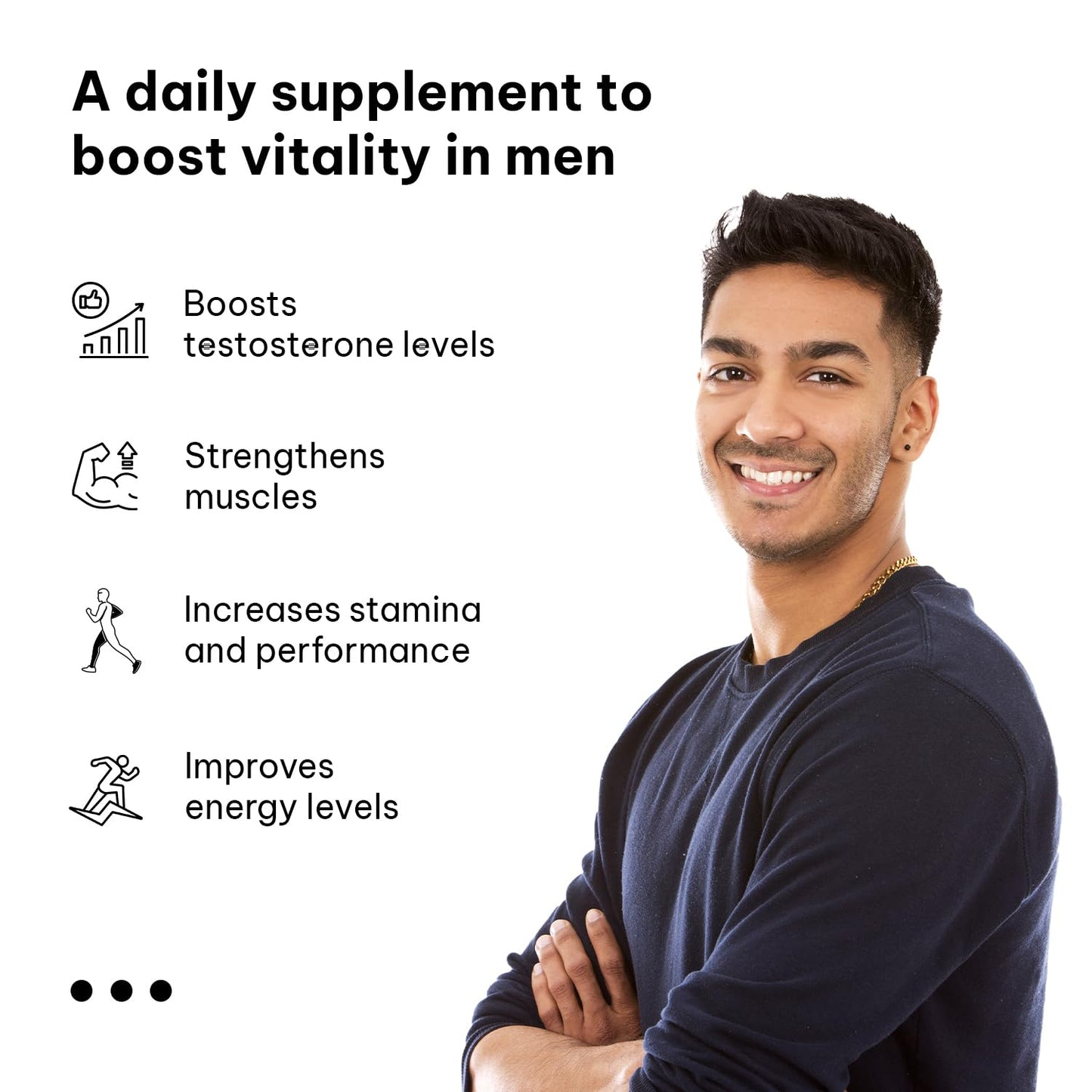 HealthKart hk vitals Testo Bold (60 Tablets) | Testosterone Booster for Men| For Energy, Stamina, & Strength