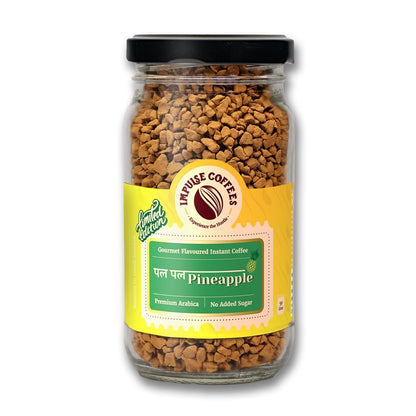 Impulse Coffees Pal Pal Pineapple Instant Coffee Powder|Fruity,Sweet Aroma Flavoured Coffee|Dark Roasted Arabica Coffee Powder|Tropical & Fruity Instant Coffee Premix|Ideal Hot & Cold Coffee Mix|50 Gm