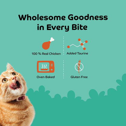 Applod Chicken Shreds Soft Cat Treats for Kittens & Adult Cats | Made with Real Meat | Grain-Free Daily Reward Treats with Taurine & No Fillers | 35g