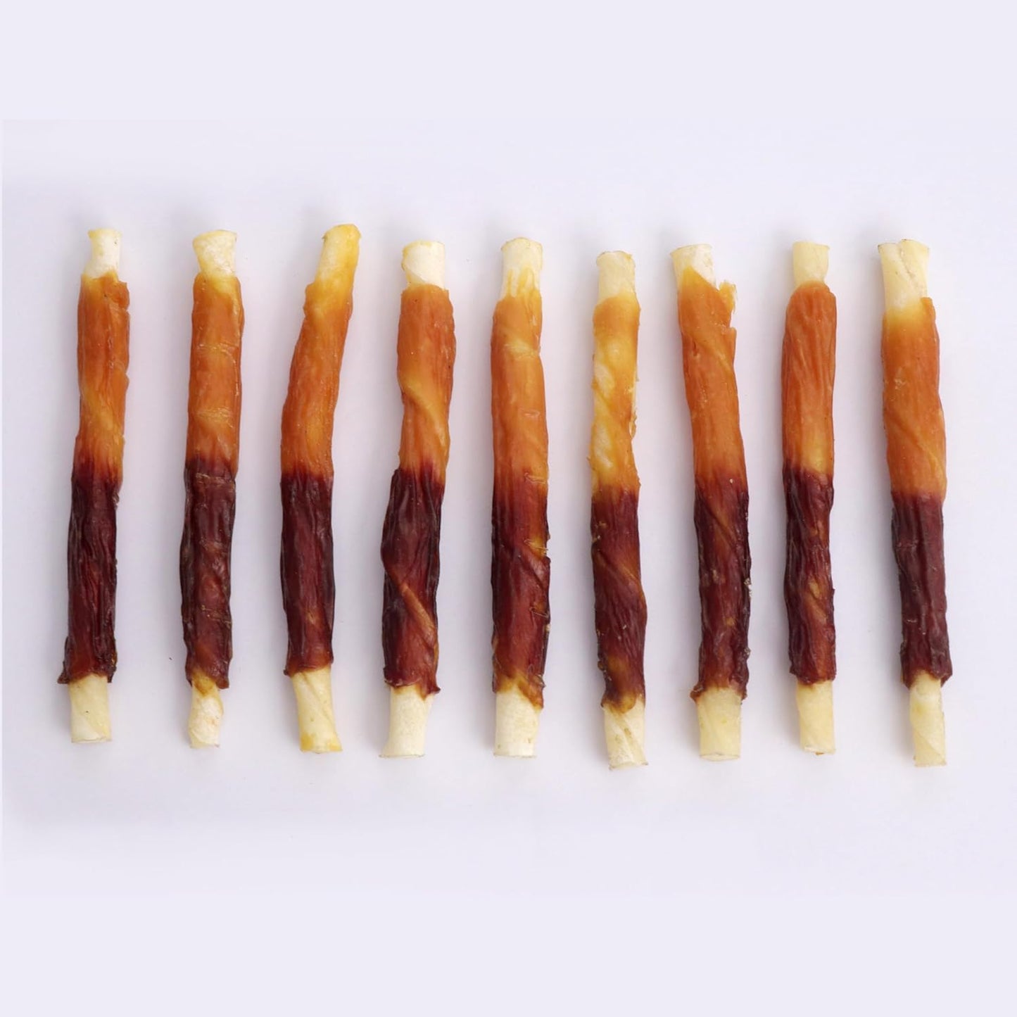 Pet en Care Chicken & Mutton Wrapped Twisted Sticks Dog Treats | High Protein Dual Flavor Chew Snacks | Dental Treats for Dogs | Helps Reduce Plaque & Tartar