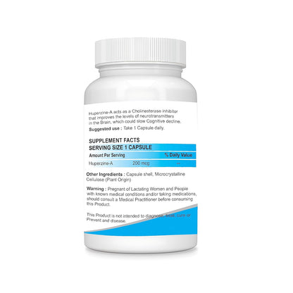 VITARUHE® Huperzine A 200mcg Per Serving, 90 Capsules, (Huperzine A Supplement), Supports Focus, Cognition, Memory and Learning Ability, Premium Brain Health Supplement, No GMOs