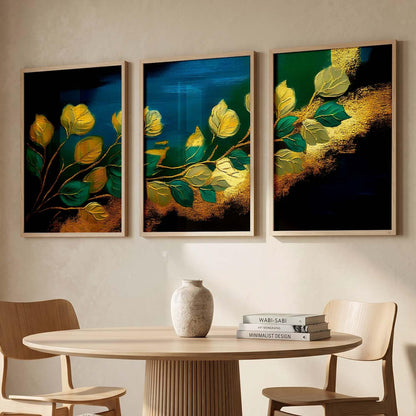 Painting for Wall Decoration - Modern Art Wall Decor Framed Painting for Living Room Bedroom - Framed Wall Posters/Paintings with Frame Set of 3 (Art 11, 10x13 inch)