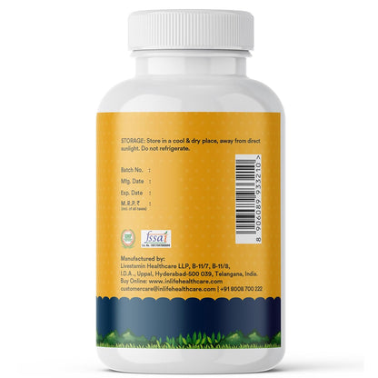 INLIFE Curcumin with Piperine for Dogs Cats and Pets 95% Curcuminoids for Immunity Liver Function and Ease Inflammation- 60 Vegetarian Capsules
