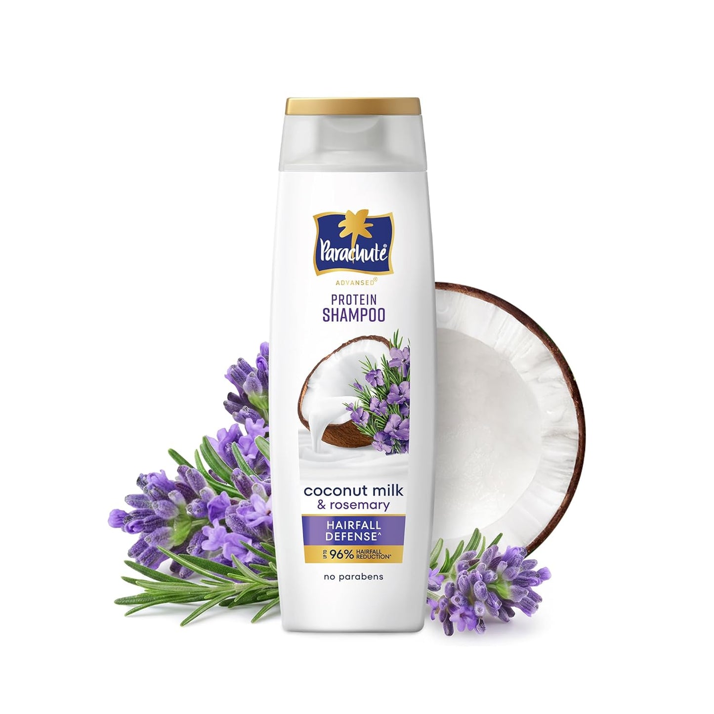 Parachute Advansed Protein Shampoo with Coconut Milk & Rosemary | Up to 96% Hair Fall Reduction & up to 23X Hair Fall Control | Protein Lock Technology | Paraben free | For Men & Women | 340ml