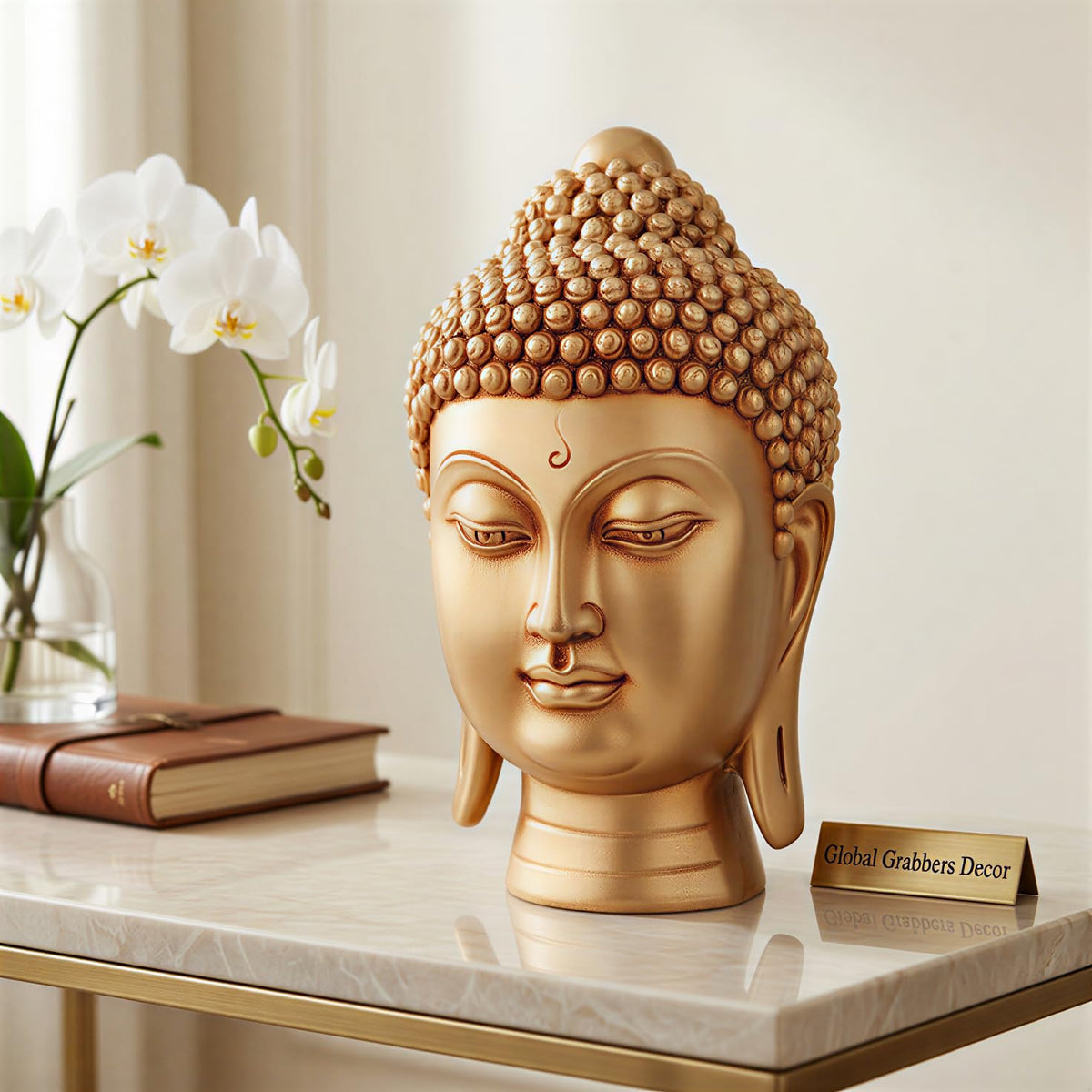 Buddha Idol Statue | Show Pieces for Home Decor Living Room (GOLDEN2)