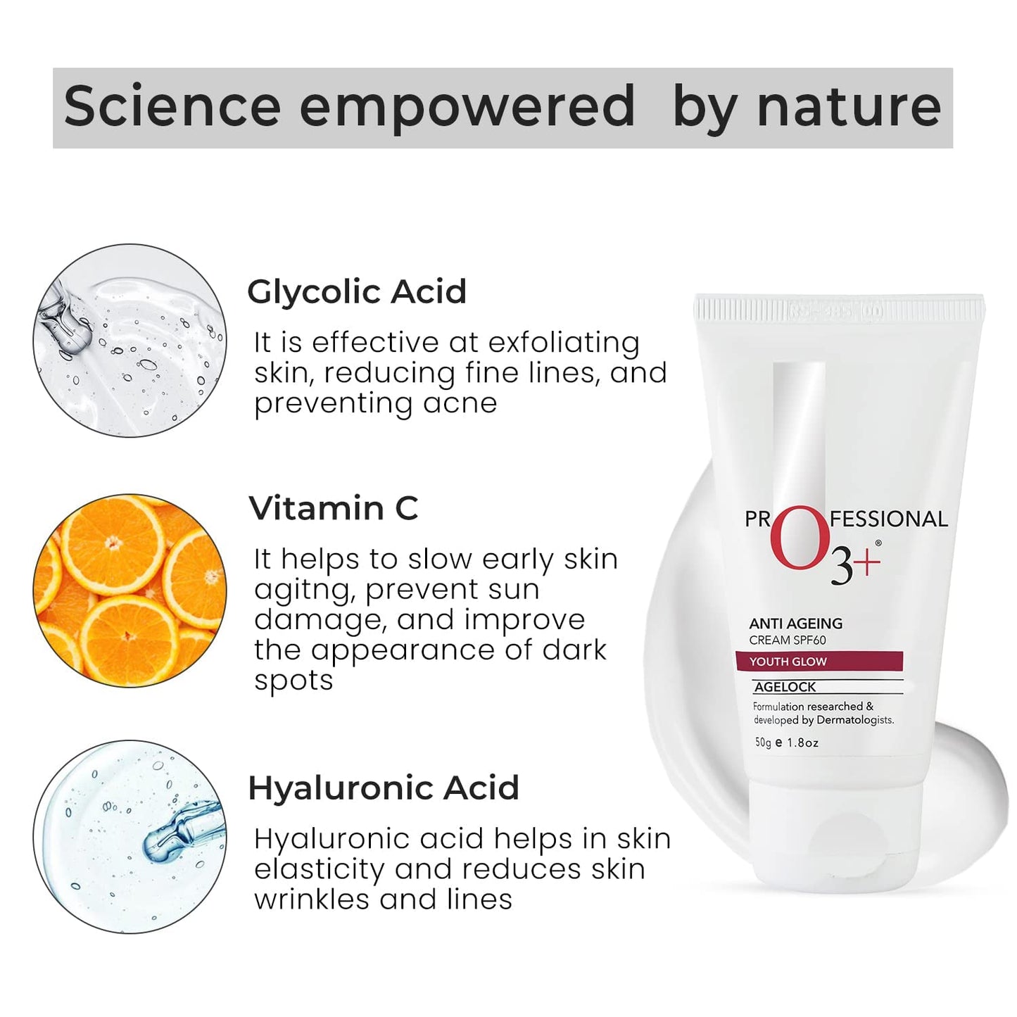 O3+ Agelock Anti Ageing Cream Spf-60,50 Gm