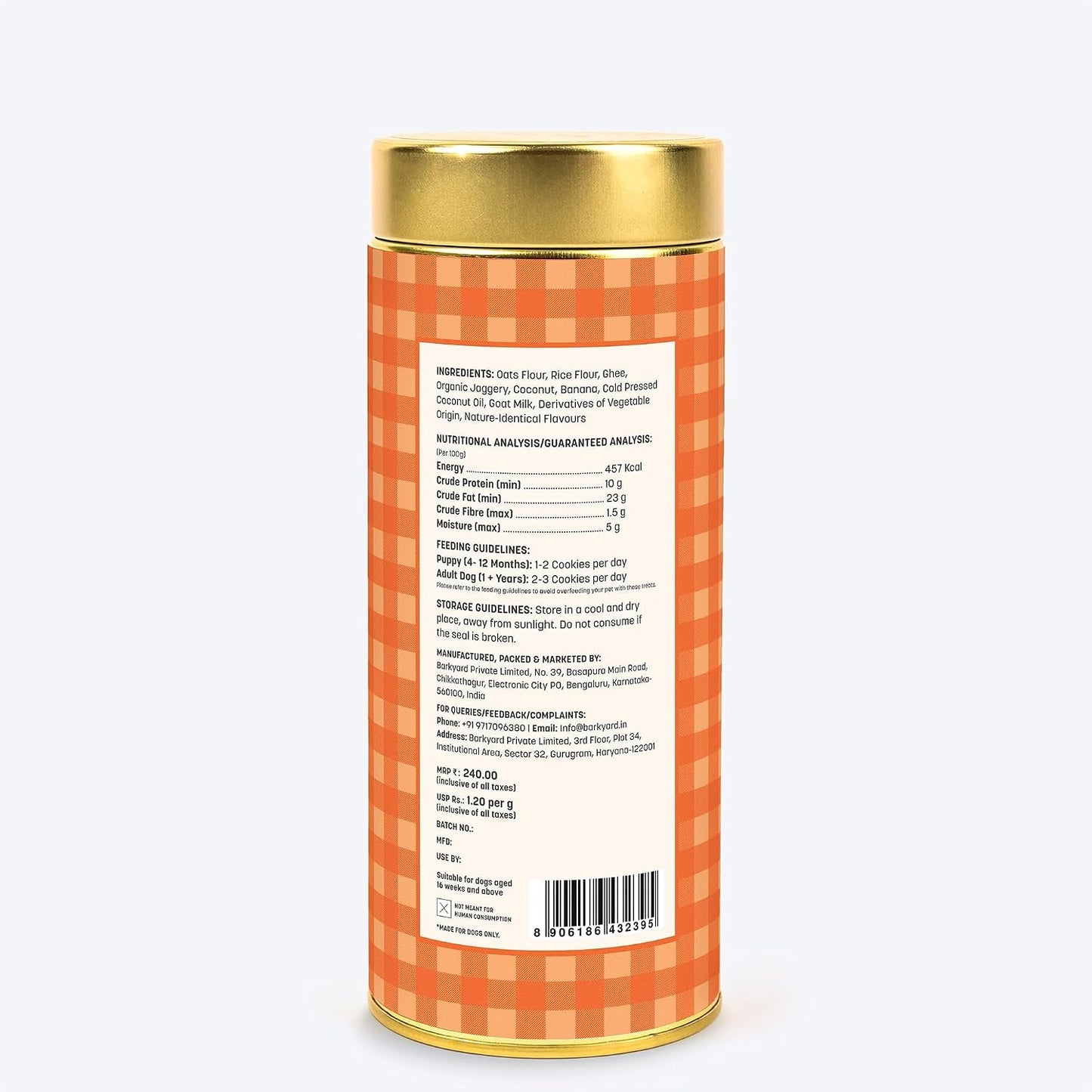 Yummy in My Tummy by HUFT Chai Time Coconut Dog Biscuits – 200 gm | Gluten-Free Vegetarian Crunchy Treats for Puppies & Adult Dogs | Healthy Snack | Suitable for All Breeds Dogs