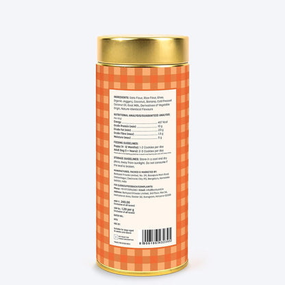 Yummy in My Tummy by HUFT Chai Time Coconut Dog Biscuits – 200 gm | Gluten-Free Vegetarian Crunchy Treats for Puppies & Adult Dogs | Healthy Snack | Suitable for All Breeds Dogs