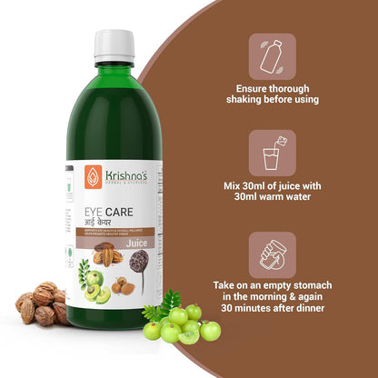 Krishna's Eye Care Juice, Supports Eye Health & Overall Wellness, No Artificial Colors or Flavors - 1000 ml (Pack of 1)