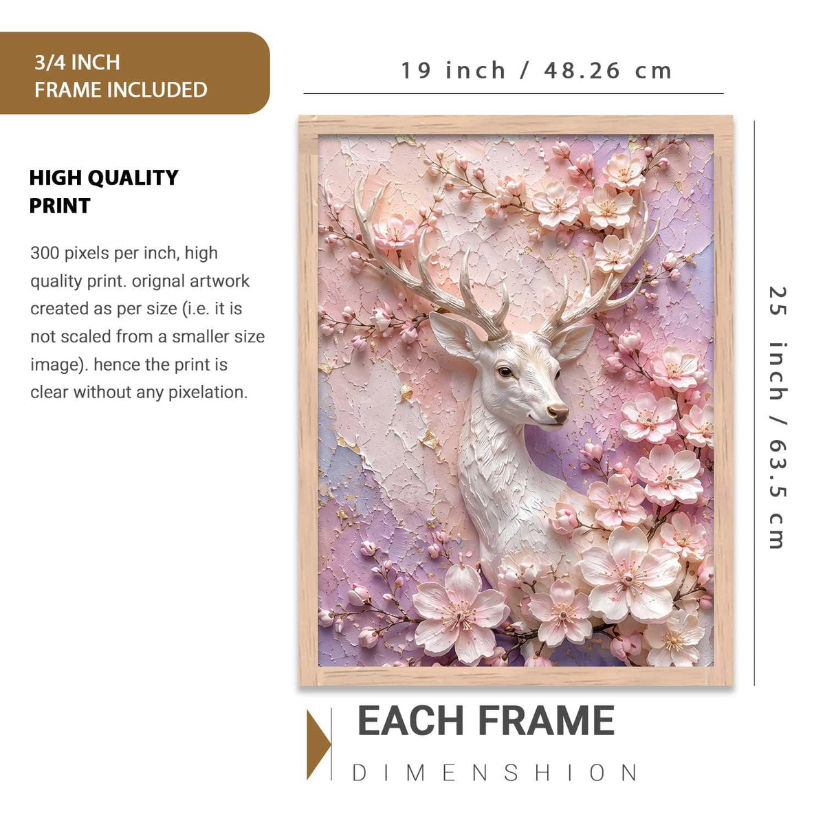 Framed Wall Art, 3D Textured Decorative Painting for Living Room, Bedroom, Office, Home Decor – Multiple Designs & Themes (design 2, 19 X25, Brown)