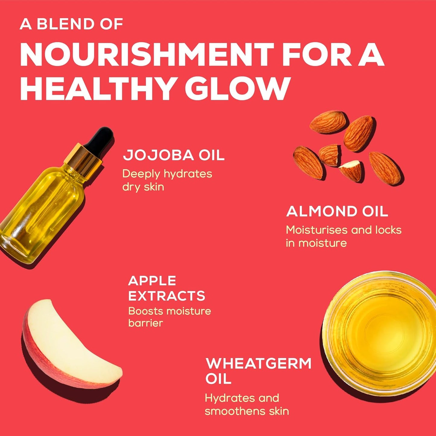 Joy Skin Fruits Moisturizing Skin Cream With Apple, Jojoba & Almond Oil (500ml) | Quick Absorbing & Non Sticky Moisturizer for Face, Hands & Body | Cold Cream For Healthy, Soft & Glowing Skin