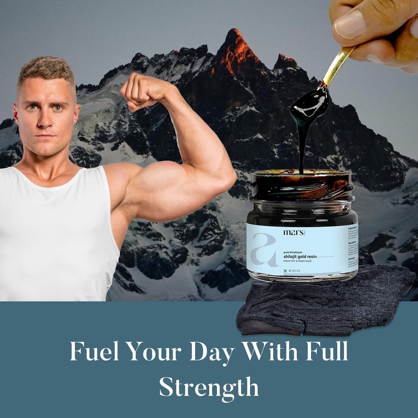 mars by GHC Pure Himalayan Shilajit Gold (Resin) Powered with - 20g - Pack of 1 | Pure Organic Shilajit Resin sourced from Himalayas