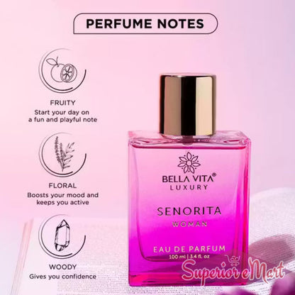 BELLAVITA Senorita Perfume For Woman, Fresh and Fruity Long Lasting Scent || Eau De Parfum Eau de Parfum - 100 ml (For Women)