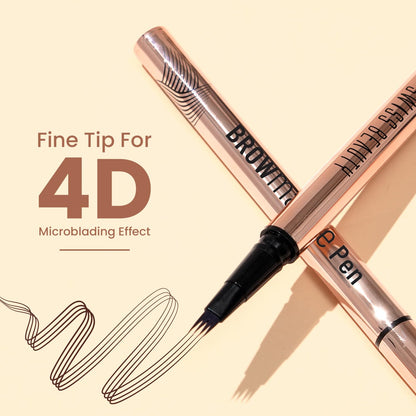 Swiss Beauty BROWmance Pen | Fills In Sparse Hair | 8-Hour Stay | Waterproof | Shade- 03 Dark Brown | 1ml