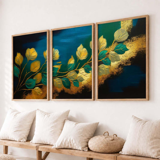 Painting for Wall Decoration - Modern Art Wall Decor Framed Painting for Living Room Bedroom - Framed Wall Posters/Paintings with Frame Set of 3 (Art 11, 10x13 inch)