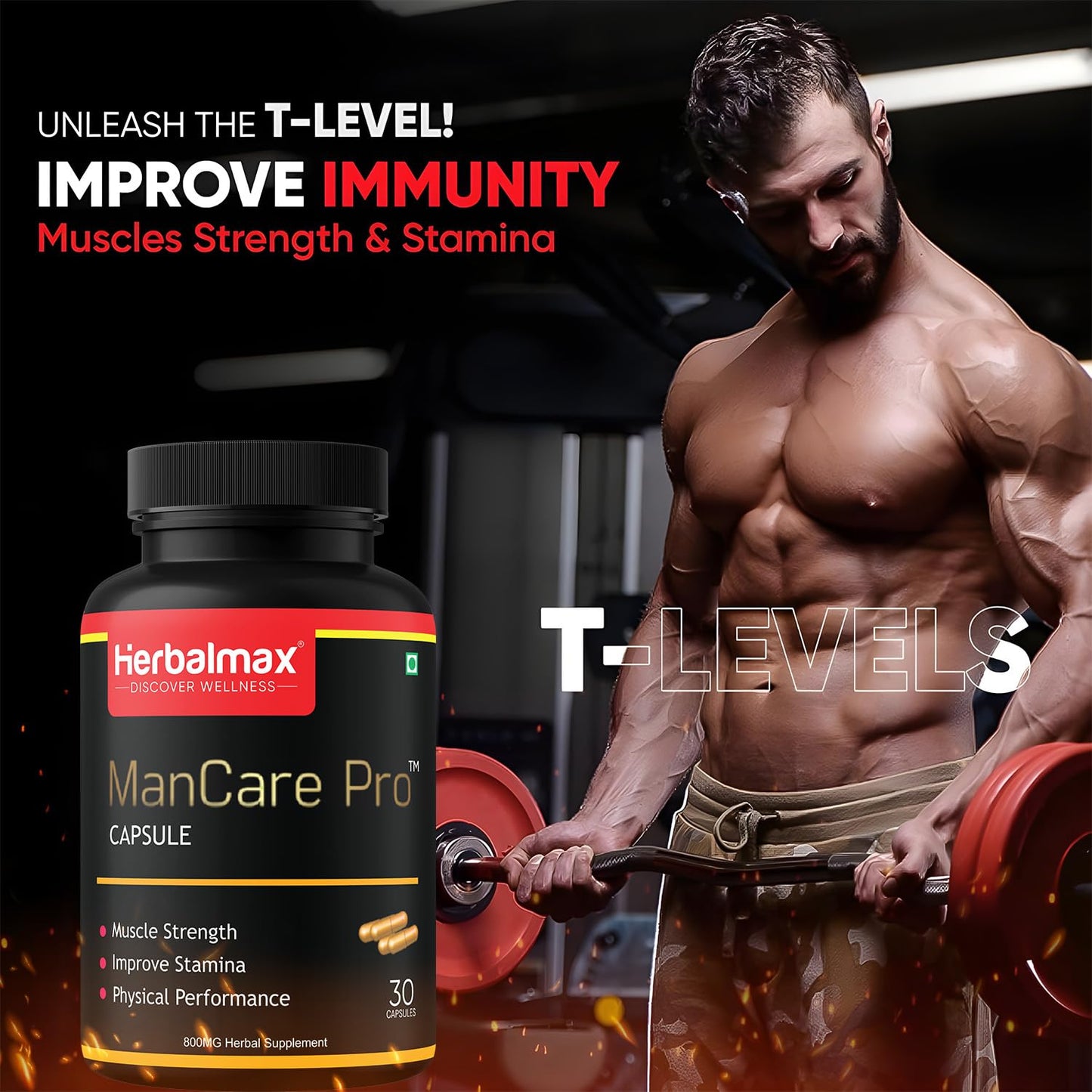ManCare Pro Capsules for Men – 30 Capsules | With Shilajit, Ashwagandha, Kaunch Beej, Safed Musli & Vaidarikand | Ayurvedic Supplement for Strength, Stamina & Vitality