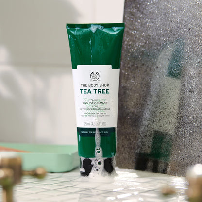 The Body Shop Tea Tree 3 in 1 Wash Scrub Mask, 125ml