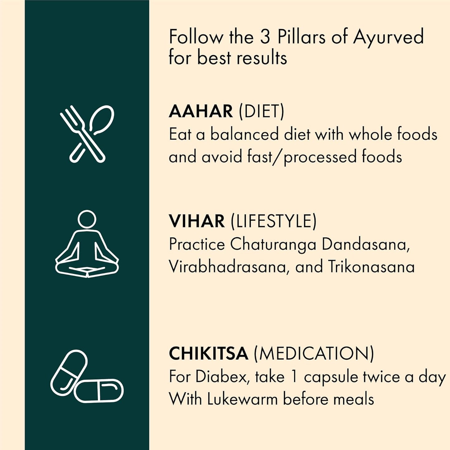 Dr. Vaidya's Diabex Capsules | Helps Regulate Blood Sugar Levels | Ayurvedic Blend With The Goodness Of Methi, Karela & Neem | (30 Capsules)
