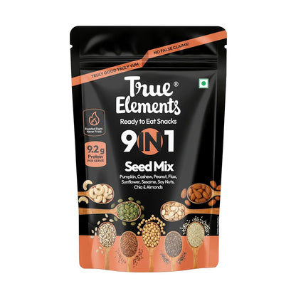 True Elements Seeds Mix - 9 in 1 Mixed Seeds 500g | Seed Mix for Eating | Healthy Snacks | Diet Food | Diet Snacks