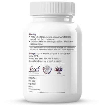 Biotrex Nutraceuticals Choline Bitartrate 650mg Supplement | High Purity Grade | Healthy Brain, Liver, Heart, Nervous System & Cognitive Function - 60 Veg Capsules