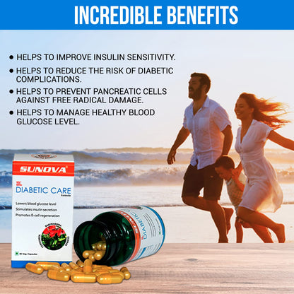 Sunova Diabetic Care Formula, 60 Veg Capsules