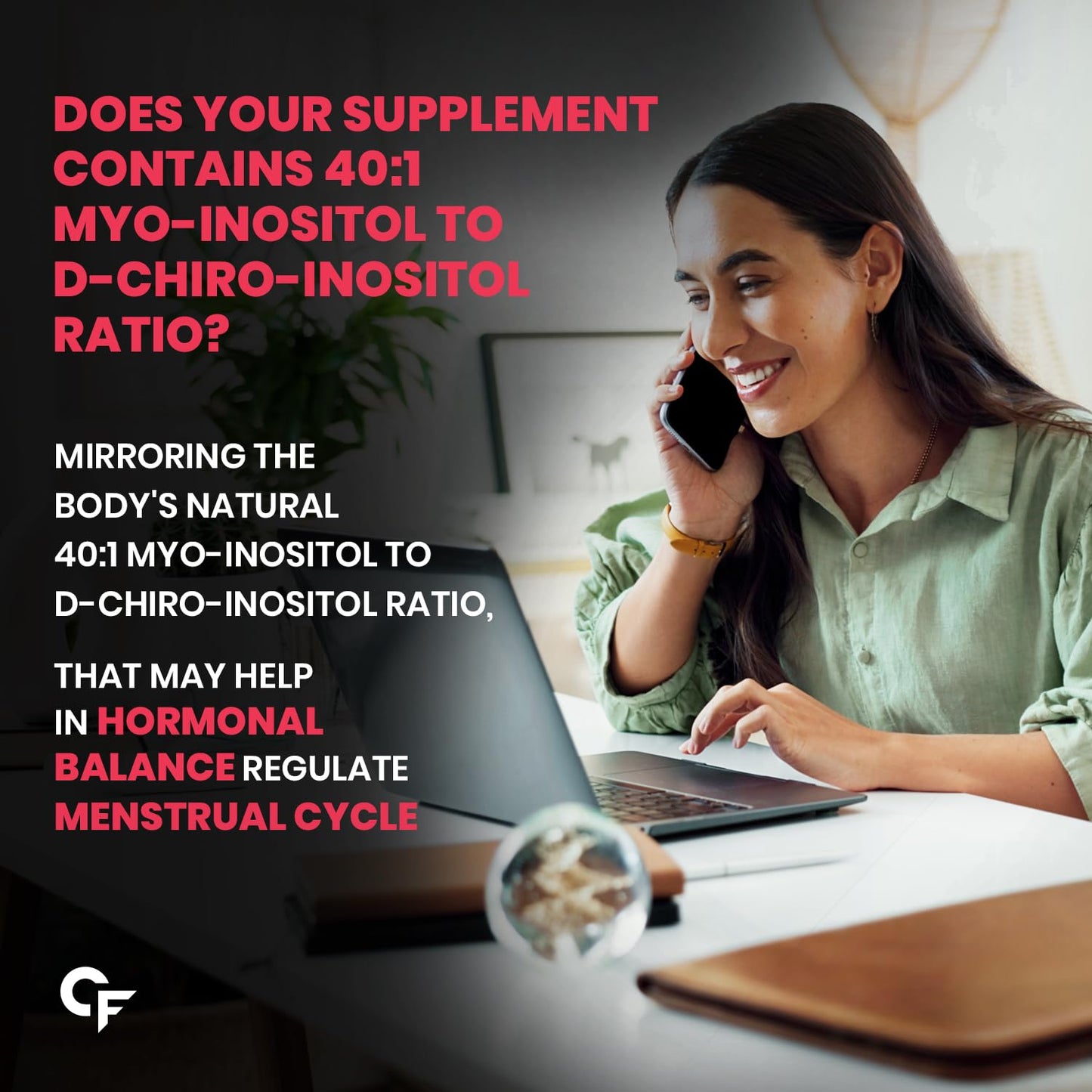 Carbamide Forte PCOS Supplements for Women with 40:1 Ratio of Myo Inositol to D Chiro Inositol | Inositol Supplement for PCOS - 60 Veg Orange Flavoured Gummies, 275 Grams