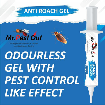 Mr.Pest Out Natural Cockroaches gel for Kitchens, Bathrooms, Cabinets, cockroachs Killer Gel, Repellent for Cockroaches for Indoor Cockroach Control, Insect Control