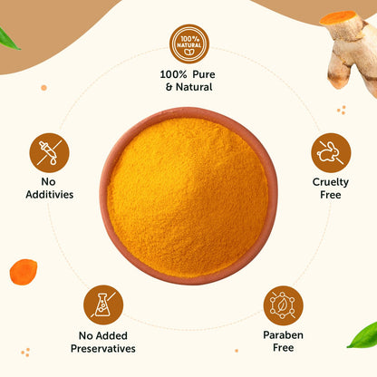 Neuherbs Kasturi Haldi Powder - 100g For Face Beauty | Wild Turmeric Powder Face Pack For Glowing Skin | 100% Pure & Natural