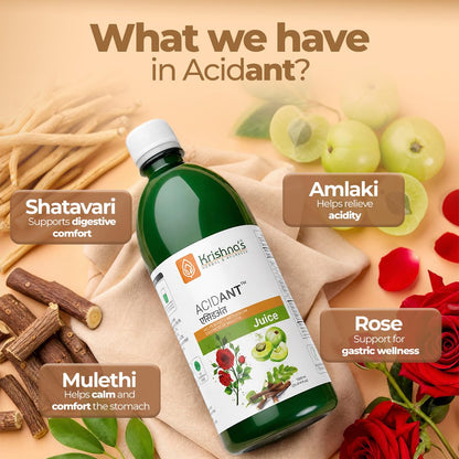 Krishna's Acidant Juice - Helps Boost Metabolism, Goodness of Mulethi, No Added Artificial Flavours & Colors - 1000 ml (Pack of 1)