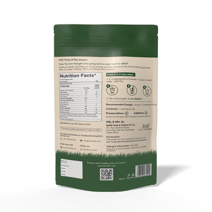 HYE Foods Goat Milk Powder 200g | Everyday Goat Milk | Rich in Vitamin A, B2 & Selenium | Rich in Calcium & Phosphorus for Bones | Easy to Digest & Great for DIY Skincare