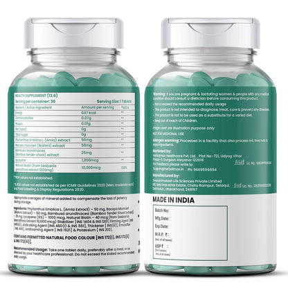 Herbalmax Biotin Tablets for Hair Growth | 10000 mcg Biotin Tablet with Sesbania Grandiflora Extract – Hair Strength & Vitamin B7 Hair Care for Men & Women | 30 Veg Tablets
