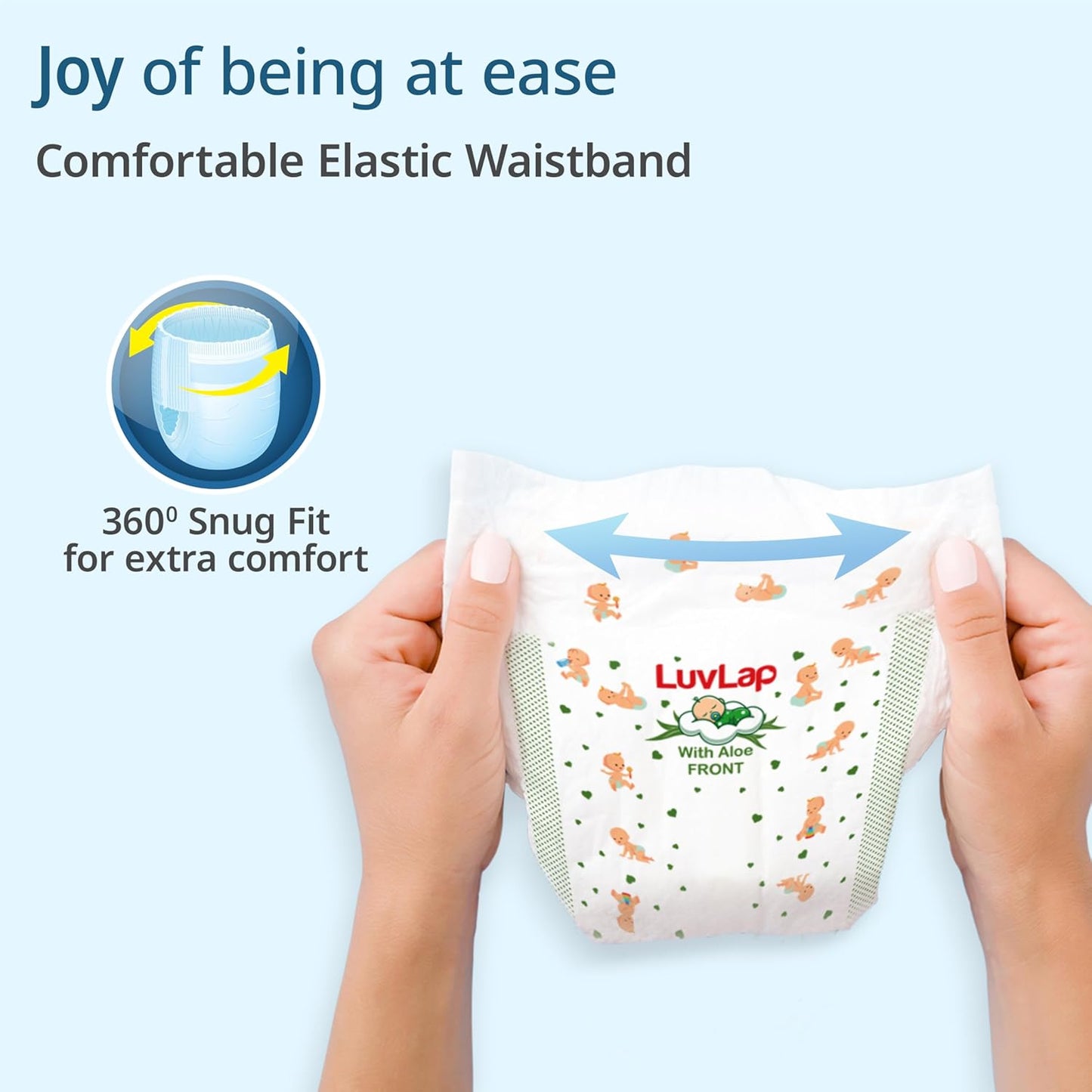 LuvLap Pant Style Baby Diapers, Large (L), 62 Count, For babies of Upto 9-14Kg with Aloe Vera Lotion for rash protection, with upto 12hr protection, Diapers