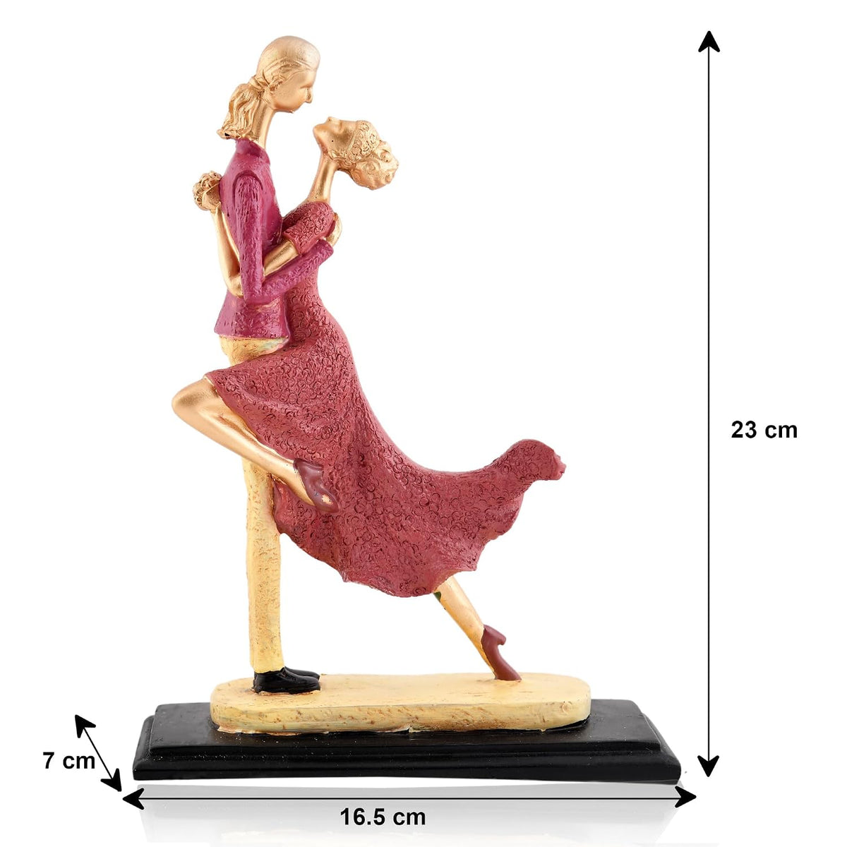 Elegant Dancing Couple Figurine | Resin Home Decor Accent | Luxury Art Piece for Living Room, Dining Room, or Entryway | Romantic and Graceful Design