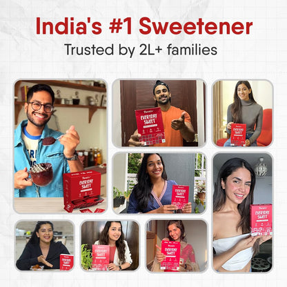 Trunativ Everyday Sweet | Monkfruit Sweetener Powder | Zero-Calorie Sugar Substitute | 1:1 Sugar Replacer for Cooking & Baking | Keto & Diabetic Friendly | 60 Sachets-240g (Pack of 1)
