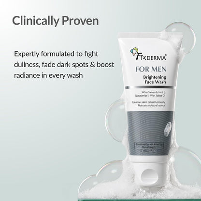 Fixderma Brightening Face Wash For Men |Niacinamide Cleanser-100 ml | Niacinamide, Jojoba Oil
