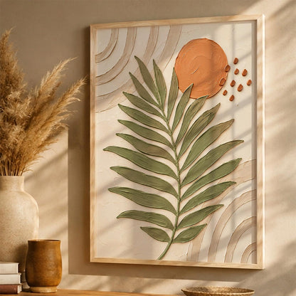 Boho Painting with Frame | Boho Art Painting With Frame Home Decoration For Living Room Bed Room Hotel Wall Decor Digital Reprint (14X20 inch)
