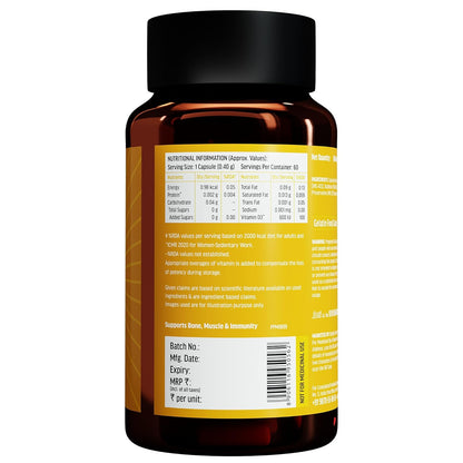 HealthKart hk vitals Vitamin D3 (600 IU) | With Sunflower Oil, Promotes Calcium Absorption | Bone Health, Muscle Strength & Immunity