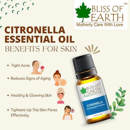 Bliss of Earth� 100% Pure Citronella Essential Oil, 10ml