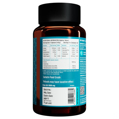 Hk vitals Fish Oil and Multivitamin (60 Tablets Each) Combo Pack | 1000mg Omega 3 with 180mg EPA & 120mg DHA | Enhances Energy, Immunity & Joints Health