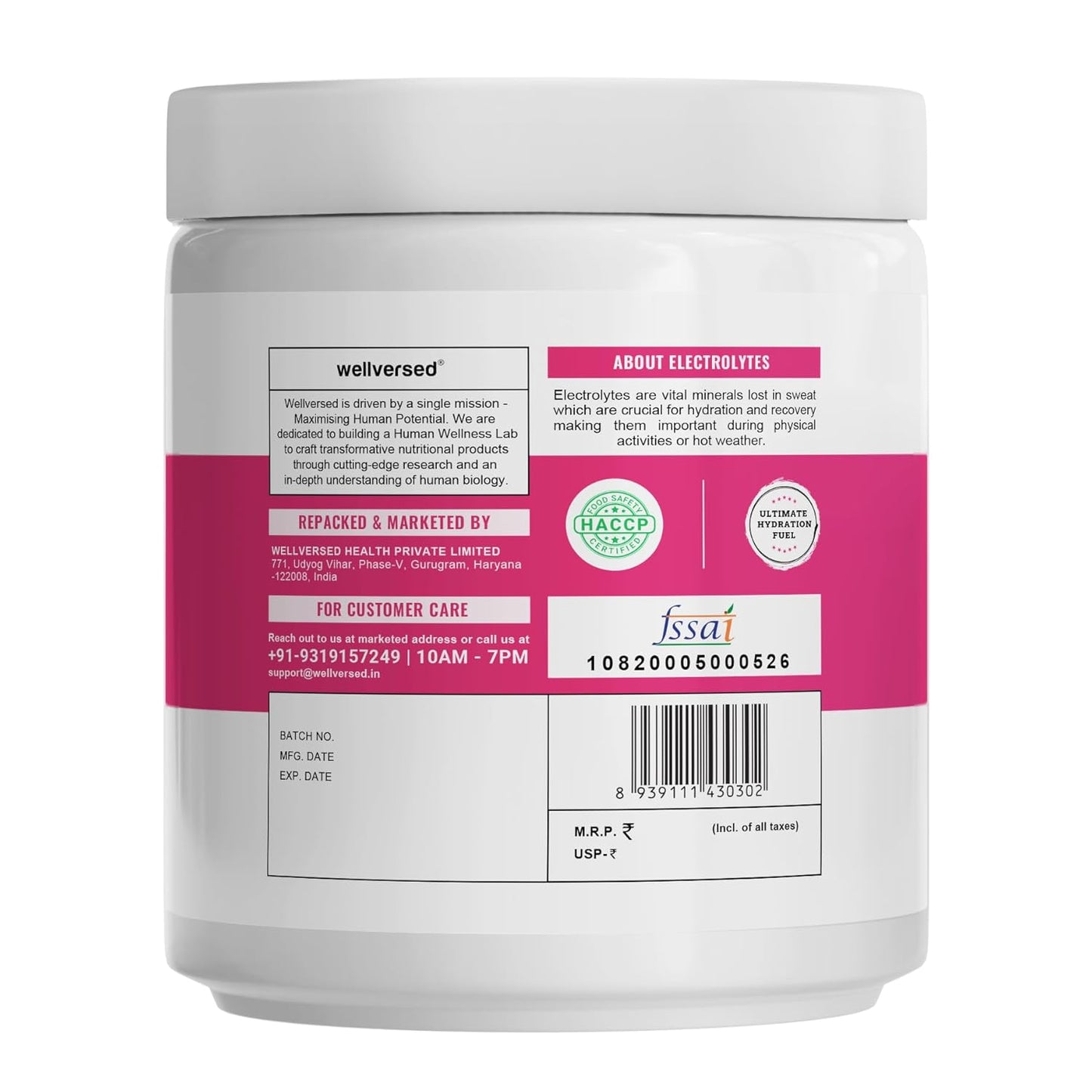 Wellcore - Electrolytes (Miami Thunder,200 G)| Electrolyte Drink With 5 Vital Electrolytes: Na,Mg,Ca,K,Po4|Sugar Free Electrolyte Powder|Fat Fuel Powered Keto Electrolyte,1 Count,40 Servings
