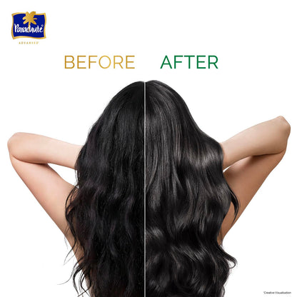 Parachute Advansed Protein Shampoo | with Coconut Milk and Aloe Vera | For up to 100% Damage Repair & up to 3X Softer Hair | Protein Lock Technology | Paraben-Free | For Men & Women | 340ml