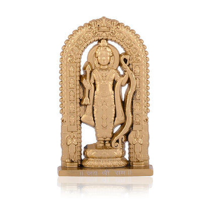 Lord Ram Zinc Idol | Ram Darbar Murti for Car Dashboard & Home Temple | Shri Ram Statue for Pooja Room & Gift Purpose (Gold Finish Height - 2.7 Inch)