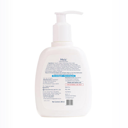 Moiz Cleansing Lotion | Face & Body Cleanser | For Sensitive Skin | With Aloe Vera & Pro-Vitamin B5 | pH 5.6 | Soap, Paraben & Sulphate Free - 400ml